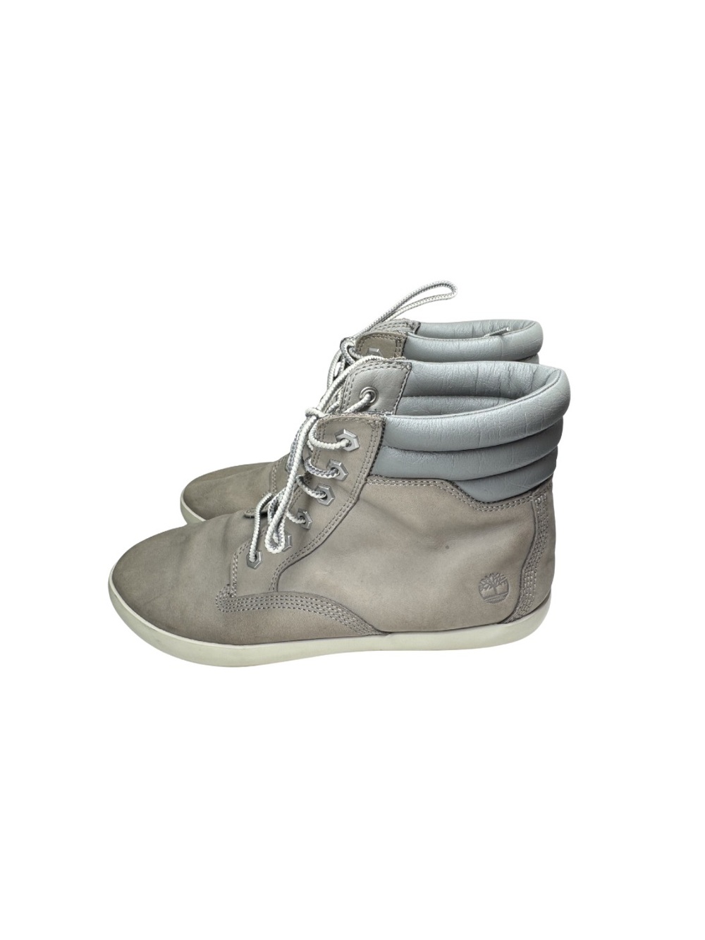 Timberland Women's Dausette Sneaker Boot OrthoLite Sole 9 leather casual taupe